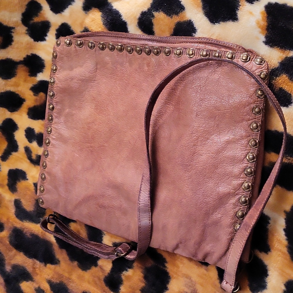 Genuine leather bag from distressed leather,Italy - Picture 12 of 16